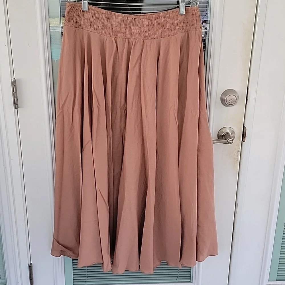 Cotton Tan Maxi Skirt Free Size Never Worn